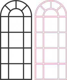 Kemerli Pencere vektör dxf Dosyası