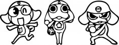 Keroro Gunsou Etiketi Ücretsiz Vektör