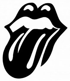 Rolling Stones Sıcak Dudaklar vektörel çizim dxf Dosyası