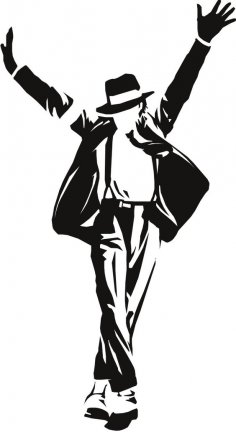 Michael Jackson Poster dxf Dosyası