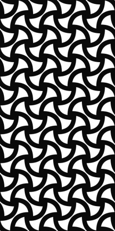 Tek renkli, kusursuz, kavisli şekil deseni dxf dosyası