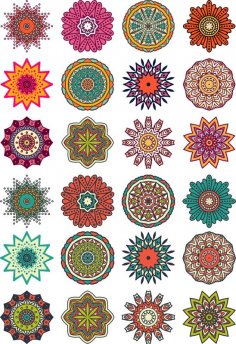 Mandala Çiçeği Motifi Ücretsiz Vektör