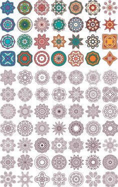 Mandala ile süslenmiş güzel kart ücretsiz vektör