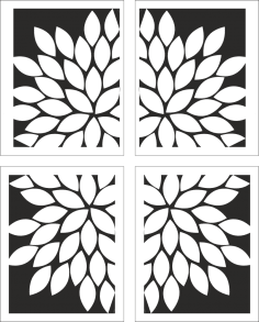 Beyaz Çiçekli Sanat Eseri Ücretsiz Vektör