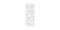 Banyo kapısı DXF dosyası