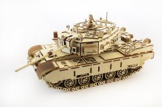 3D Ahşap Tank Puzzle Seti Oyma Lazer Kesim Ücretsiz Vektör