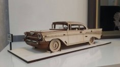 Chevrolet Bel Air 1957 lazer kesim CNC için Vektör dosyası Ücretsiz Vektör