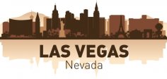 Las Vegas silüeti ücretsiz vektör