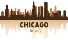 Chicago şehir silüeti ücretsiz vektör