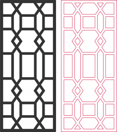 Güzel oturma odası bölme deseni DXF Dosyası