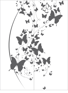 Uçan Kelebek Clipart Siyah Beyaz Vektör Ücretsiz Vektör