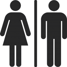 Tuvalet Adam ve Kadın İşareti Ücretsiz Vektör