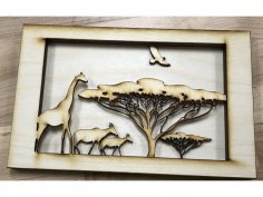 Afrika Tünel Kitap Lazer Kesim DXF Dosyası