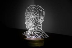 3D illüzyon akrilik lamba ücretsiz vektör
