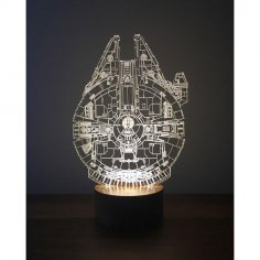 Millennium Falcon 3D Lamba Ücretsiz Vektör