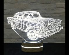 Araba 3D LED Gece Lambası Ücretsiz Vektör