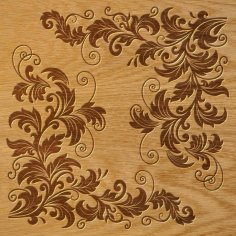 Çiçekli Süsleme Deseni DXF Dosyası