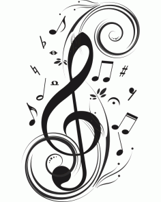 Müzik Notaları Materyali Ücretsiz Vektör