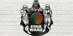 Yıldız Savaşları Saat Planları Darth Vader Stormtrooper Ücretsiz Vektör