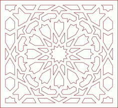 Arap sanatı tasarım deseni DXF dosyası