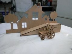 Lazer CNC için rampa yerleşim mock-up (maket) ücretsiz vektör