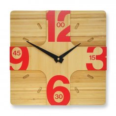 Saat CNC Puzzle Planı Ücretsiz Vektör