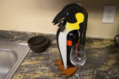 Penguen Şeklinde Mini Bar CNC Puzzle Desen Ücretsiz Vektör
