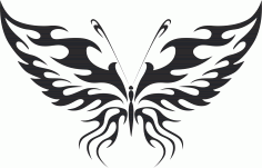 Kabile Kelebek Vektör Çizimi 11 DXF Dosyası