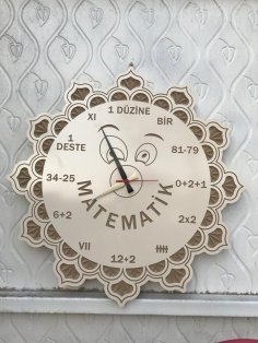 Matematik Saati DXF Dosyası