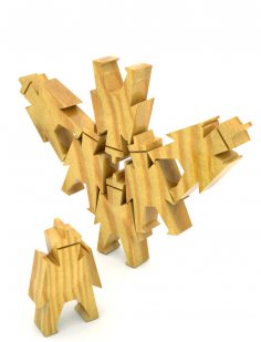 Astronot Akrobatlar 3D Puzzle Ücretsiz Vektör
