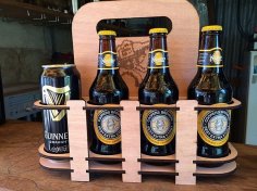 Lazerle kesilmiş bira taşıma çantası 8'li DXF Dosyası
