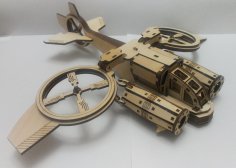 Helikopter Banshi Avatar Sa-2 Samson Benzer. MDF Lazer Ücretsiz Vektör