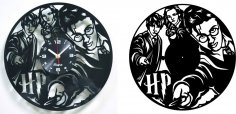 HARRY POTTER Vinil Plak Saat DXF Dosyası