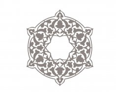 Mandala şeklinde dairesel desen ücretsiz vektör