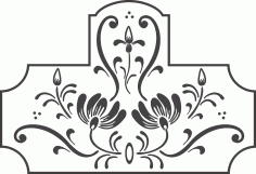 Burgaç Çiçek Desen DXF Dosyası