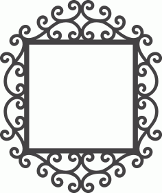 Kıvrımlı Ayna Çerçevesi DXF Dosyası
