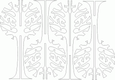 Art Deco Ağaç Duvarı lovi3 DXF Dosyası