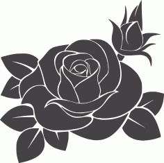 Gül Çiçeği DXF Dosyası