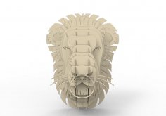 Aslan kafası 3D bulmaca Ücretsiz Vektör