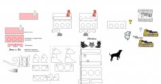 Kediler ve köpekler için mama kabı ve benzeri şeyler altlığı ücretsiz vektör