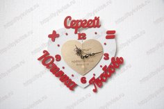 14 Şubat Sevgililer Günü Ücretsiz Vektör Saatleri