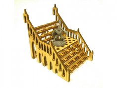 Merdiven 8x12x8 3mm DXF Dosyası