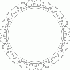 Dairesel Ayna Çerçevesi DXF Dosyası