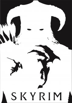 Skyrim Poster Ücretsiz Vektör
