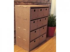 Küçük şifonyer, depolama MDF 4MM 8MM DXF Dosyası