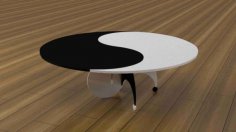 Yin Yang Masa 3D Bulmaca Ücretsiz Vektör