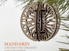 Mandarin. Noel ağacı süsü DXF Dosyası