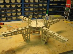 Dörtlü Helikopter Çerçevesi DXF Dosyası