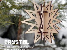 Kristal. Noel ağacı süsü DXF Dosyası