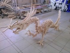 Ahşap Dinozor 3D Puzzle DXF Dosyası